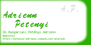 adrienn petenyi business card